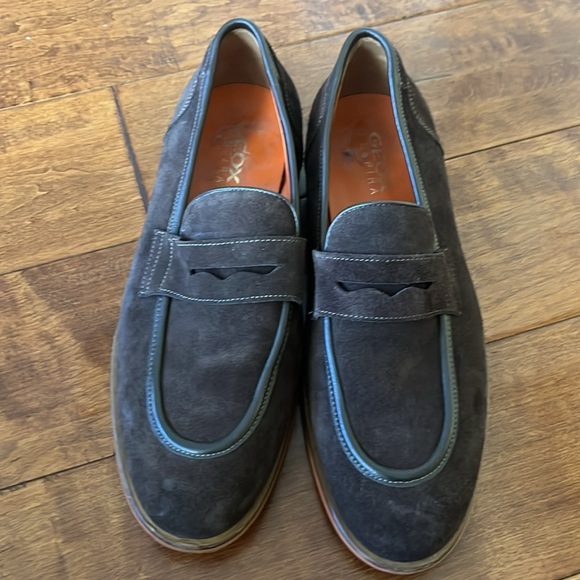 Geox Men's Respira suede Brown Size 7 Shoes Italian Patent - Picture 12 of 14